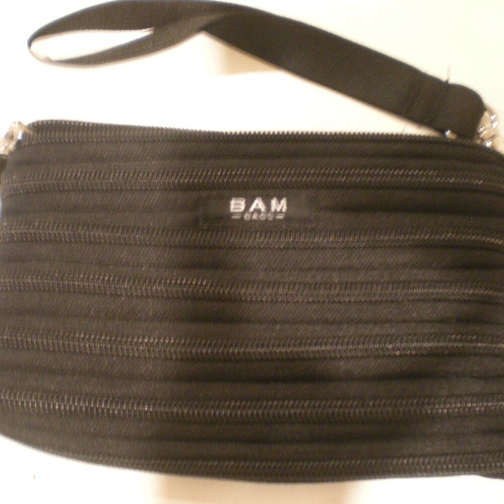 Bam Wristlet - Black + Silver Hardware